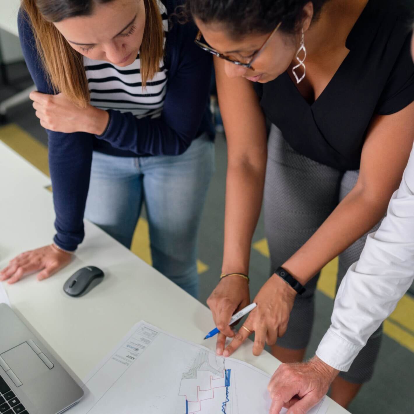 People drawing and collaborating