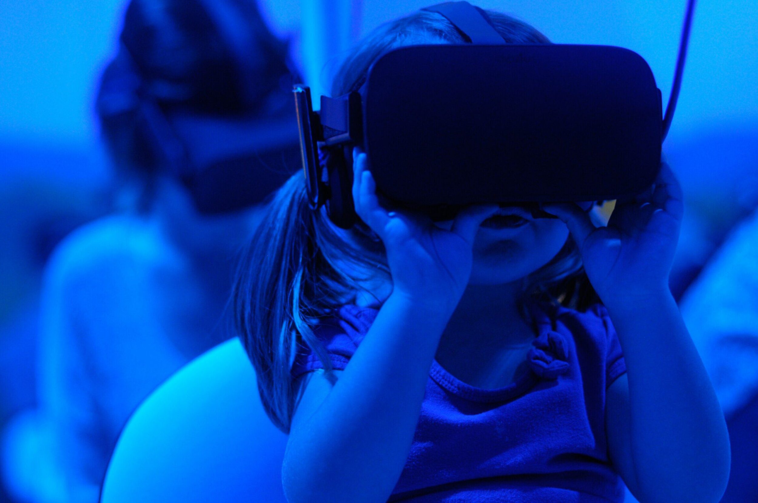 Child using VR technology