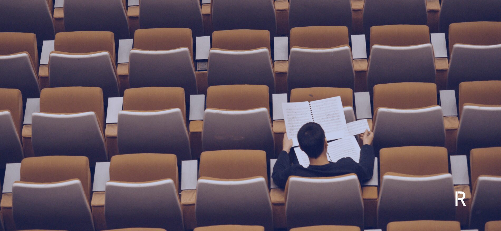 College student sitting in a classroom
