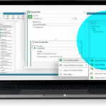 Computer screen with email account and excel file shown on screen