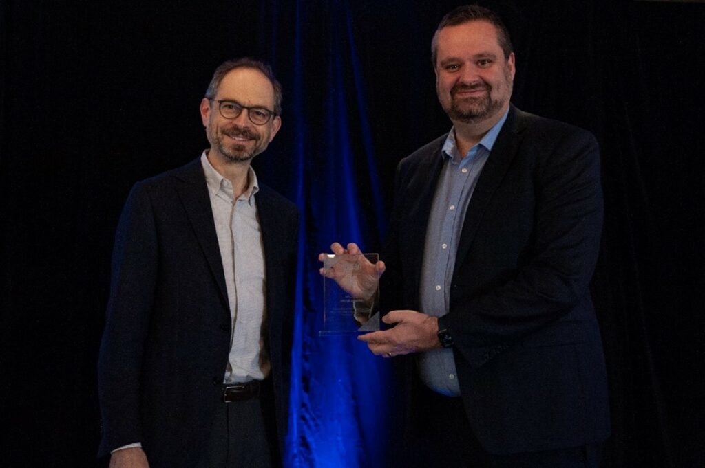 Dan Cooke accepting Appian award