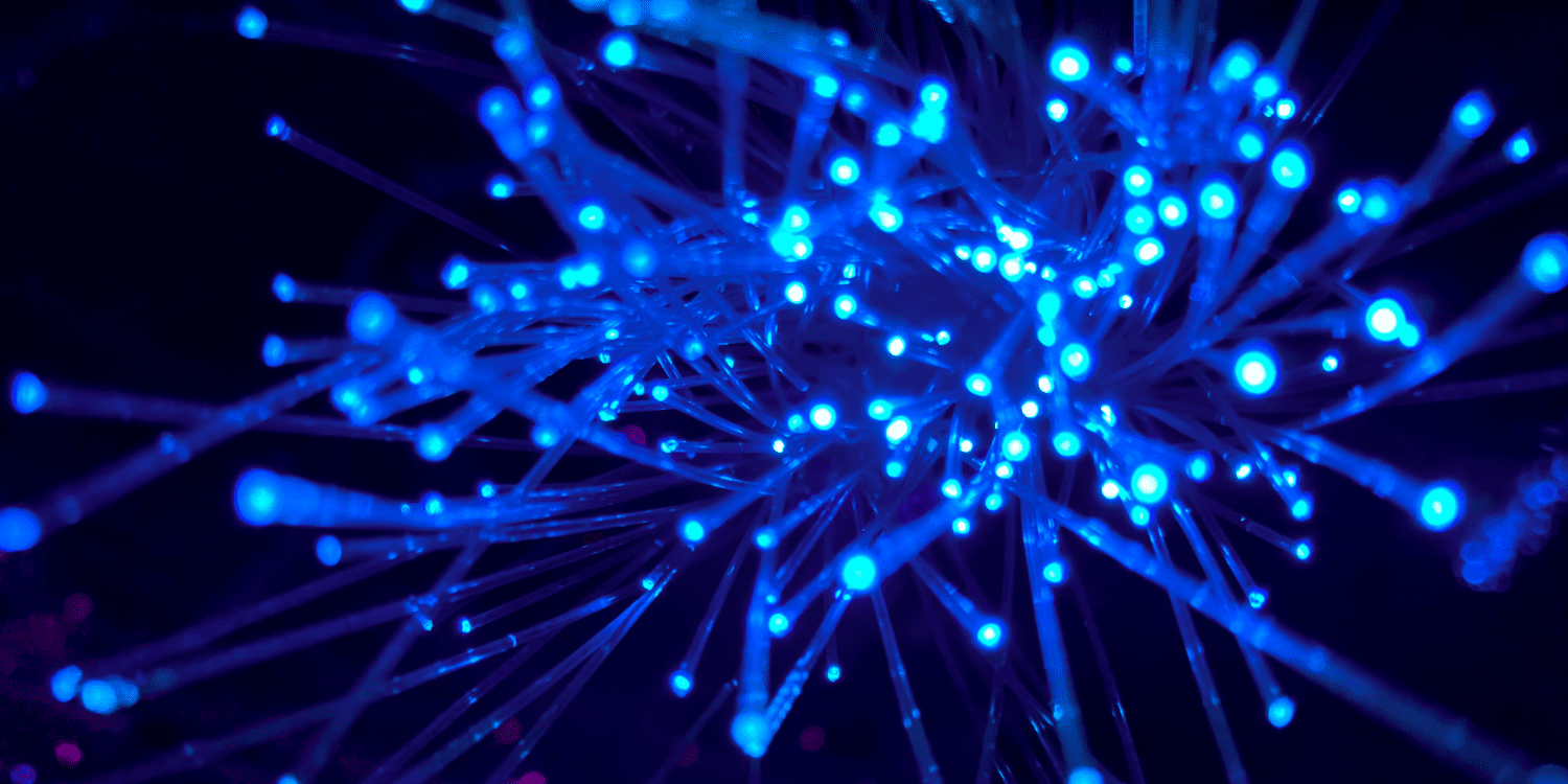 Image of lots of blue fairy lights